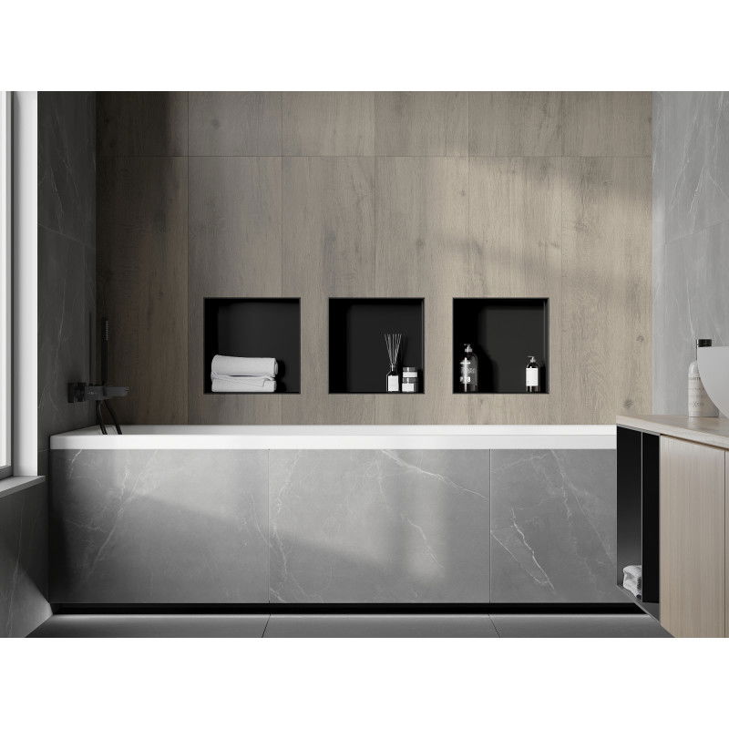 Mexen X-Wall-NR нишова полица без бордюр 30 x 30 см, черна - 1971303010