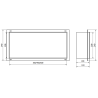 Mexen X-Wall-NR вдлъбната полица без фланец 30 x 20 см, черна - 1971302010