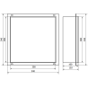 Mexen X-Wall-NR рафт за вграждане без яка 30 x 30 см, инокс - 1911303010