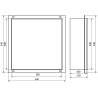 Mexen X-Wall-NR вдлъбната полица без фланец 30 x 30 см, инокс - 1911303010