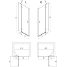Mexen Mist-H душ врати с отваряне надясно 115 cm, прозрачни, златисти четкани - 8A5-115-000-55-00-P