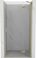 Mexen Mist-H душ врати с отваряне надясно 115 cm, прозрачни, златисти четкани - 8A5-115-000-55-00-P