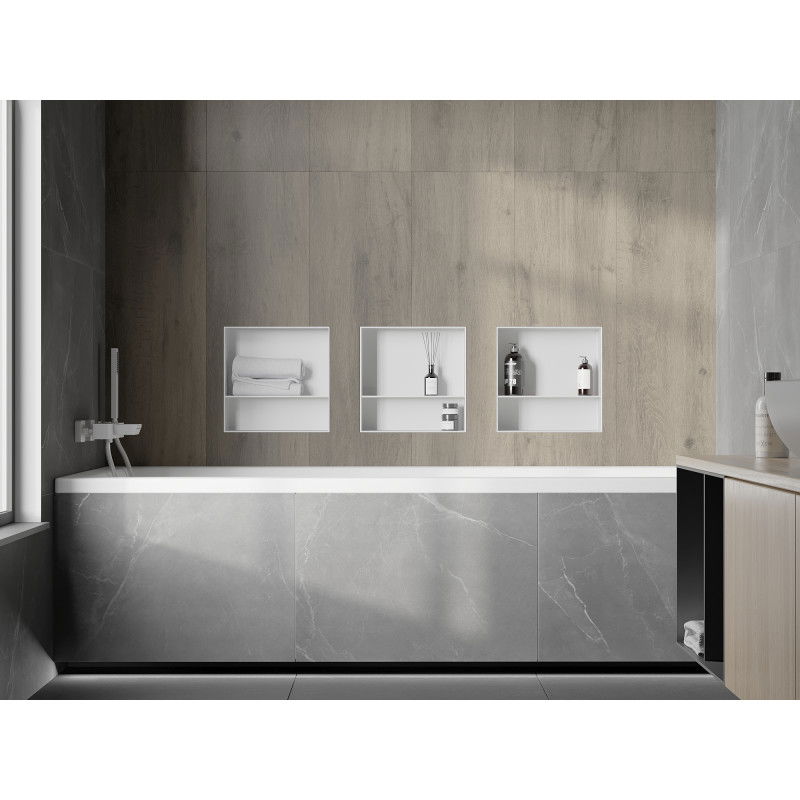 Mexen X-Wall-NR нишова рафт без фланец с рафт 30 x 30 см, бял - 1921303010S