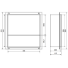 Mexen X-Wall-NR нишева полица без фланец с рафт 30 x 30 см, черна - 1971303010S