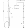 Mexen X67 душ колонка, черна - 798676791-70