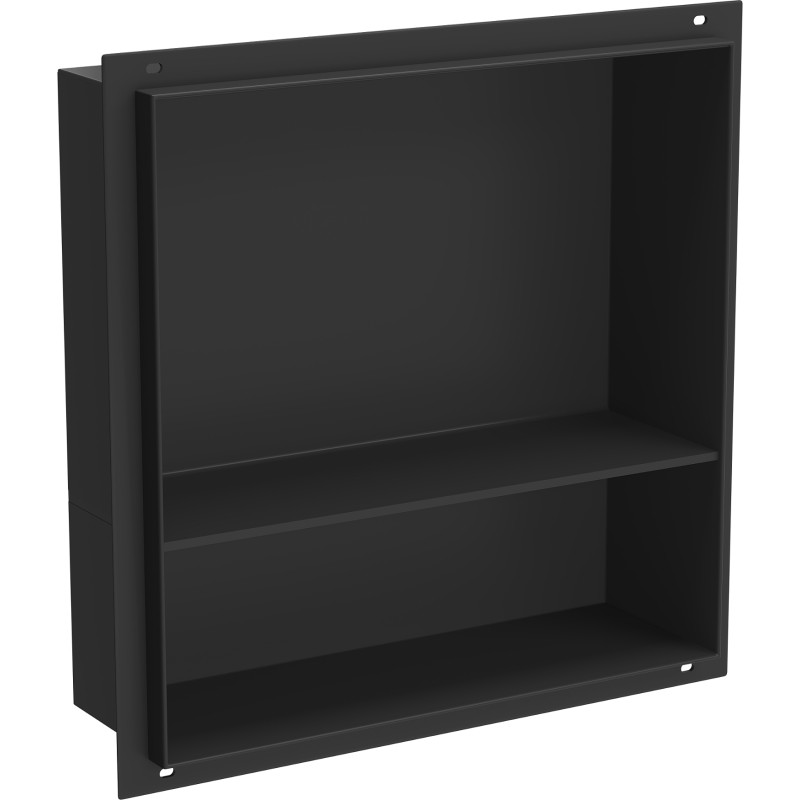 Mexen X-Wall-NR нишева етажерка без фланец с рафт 30 x 30 см, черна - 1971303010S