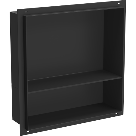 Mexen X-Wall-NR вдлъбната полица без фланец с рафт 30 x 30 см, черна - 1971303010S