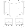 Mexen Mist-H лява врата за душ кабина 125 cm, прозрачна, хром - 8A5-125-001-01-00-L