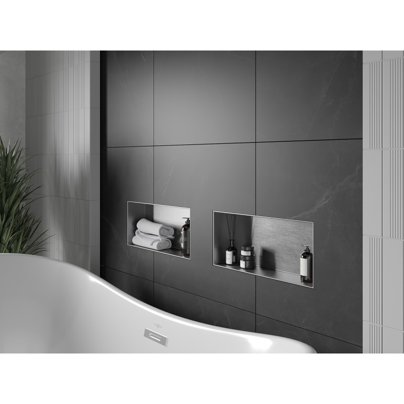Mexen X-Wall-NR нишева рафт без яка 45 x 20 см, инокс - 1911452010