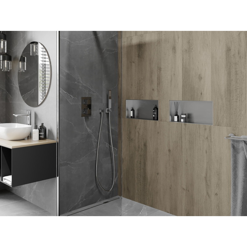 Mexen X-Wall-NR нишева полица без яка 45 x 20 см, инокс - 1911452010
