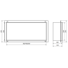 Mexen X-Wall-NR външна секция без яка 45 x 20 см, инокс - 1911452010