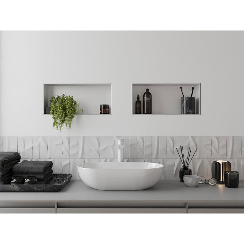 Mexen X-Wall-NR вградена полица без фланец 45 x 20 cm, бяла - 1921452010