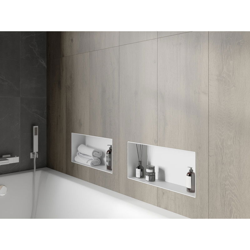 Mexen X-Wall-NR вградена полица без фланец 45 x 20 cm, бяла - 1921452010