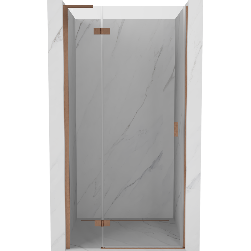 Mexen Mist-H L врати за душ, ляви 90 cm, прозрачни, матирана мед - 8A5L-090-000-65-00-L