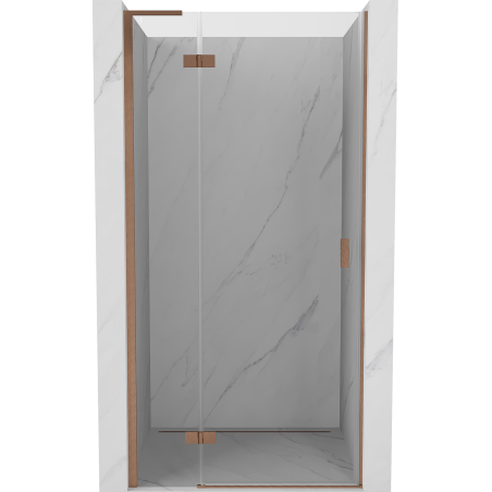 Mexen Mist-H L врати за душ, ляви 90 cm, прозрачни, матирана мед - 8A5L-090-000-65-00-L