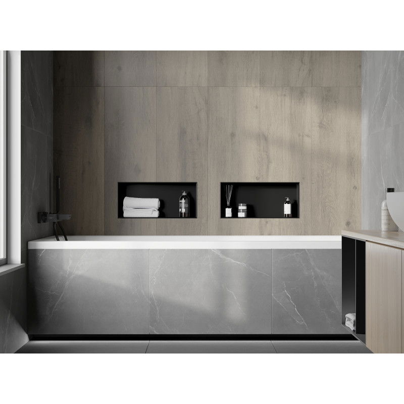 Mexen X-Wall-NR вградена полица без ръбове 45 x 20 см, черна - 1971452010