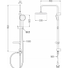 Mexen X33 душова колона, черна - 798333391-70