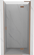 Mexen Mist-H L душ врата с панти десни 90 см, прозрачно, четкана мед - 8A5L-090-000-65-00-P