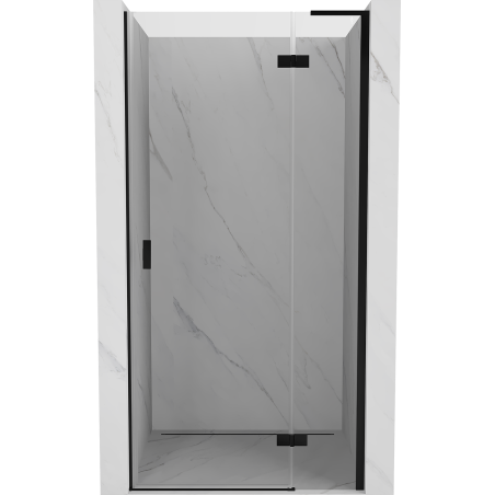 Mexen Mist-H L врата за душ панти десни 85 см, прозрачни, черни - 8A5L-085-000-70-00-P
