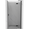 Mexen Mist-H L врата за душ панти десни 85 см, прозрачни, черни - 8A5L-085-000-70-00-P