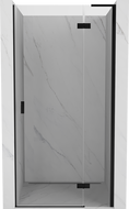 Mexen Mist-H L врата за душ панти десни 85 см, прозрачни, черни - 8A5L-085-000-70-00-P