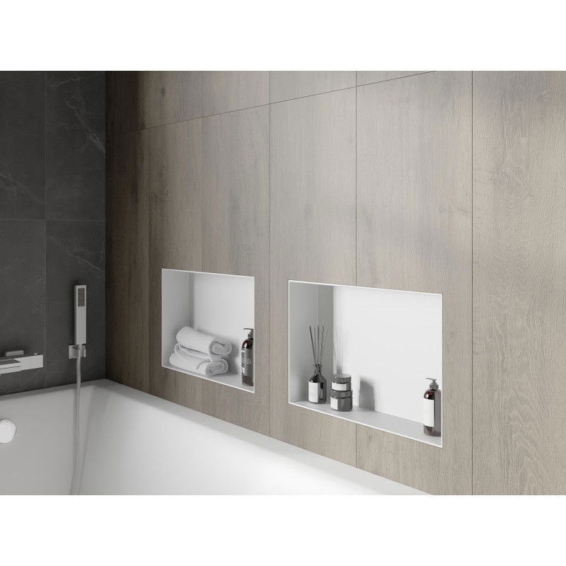 Mexen X-Wall-NR нишова полица без рамка 45 х 30 см, бяла - 1921453010