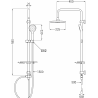 Mexen T05 душ колона, злато/бяло - 798050593-50