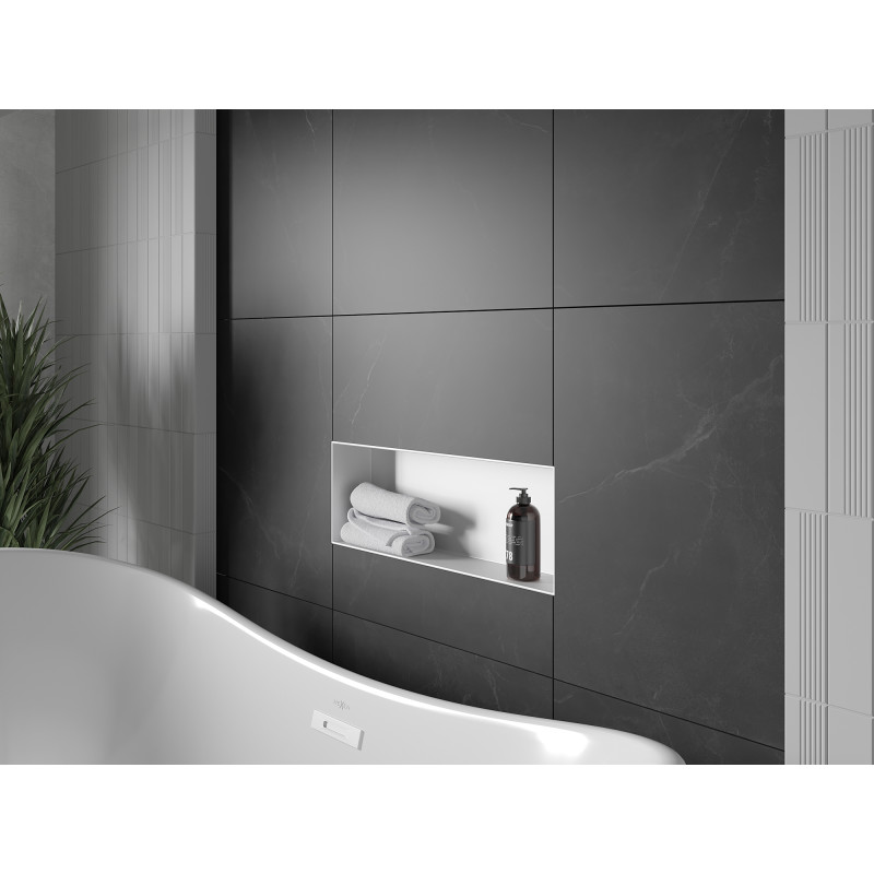 Mexen X-Wall-NR рафт за ниши без кант 60 x 20 см, бял - 1921602010