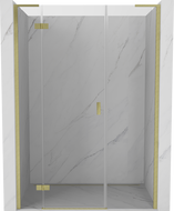 Mexen Mist-H L лява врата за душ кабина 155 см, прозрачна, златисто матова - 8A5L-155-001-55-00-L