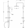 Mexen T05 колона за душ, черна - 798050593-70