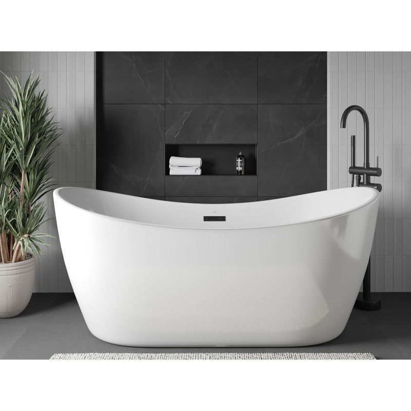 Mexen X-Wall-NR вградена лавица без фланец 60 x 20 см, черна - 1971602010