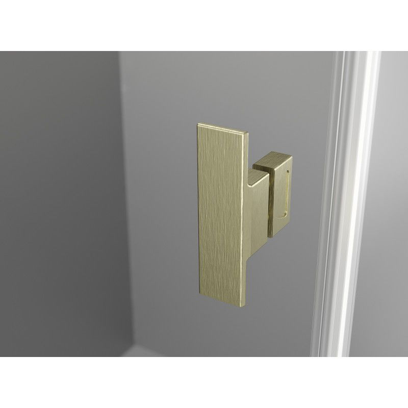 Mexen Mist-H L Duo душ кабина панти на дясно 70 x 90 см, прозрачна, златиста четка - 8A5L-070L-090P-55-00