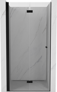 Mexen Mist-F сгъваеми душ врати ляво 85 cm, прозрачни, черни - 8A6-085-000-70-00-L