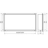Mexen X-Wall-NR нишова полица без фланец 60 x 30 cm, инокс - 1911603010