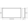 Mexen X-Wall-NR вградена рафт без яка 60 x 30 см, инокс - 1911603010