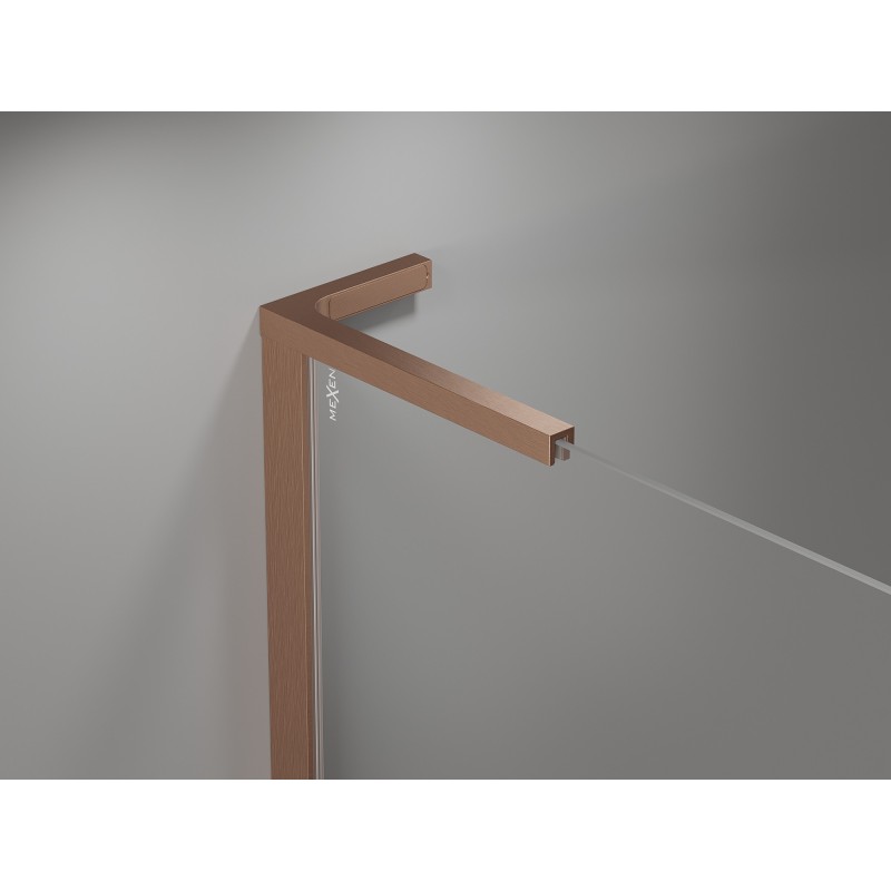 Mexen Mist-H L врата за душова кабина, отваряеми надясно 130 cm, прозрачни, матирана мед - 8A5L-130-001-65-00-P