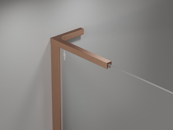 Mexen Mist-H L врата за душ прозрачни десни 130 cm, мед, четкана - 8A5L-130-001-65-00-P