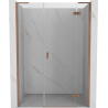 Mexen Mist-H L врата за душ прозрачни десни 130 cm, мед, четкана - 8A5L-130-001-65-00-P