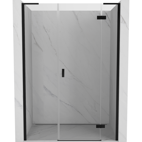 Mexen Mist-H L подвижни душ врати десни 160 см, прозрачни, черни - 8A5L-160-001-70-00-P