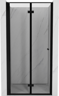 Mexen Mist-F сгъваеми душ врати леви 75 см, черна рамка, черни - 8A6-075-000-70-70-L