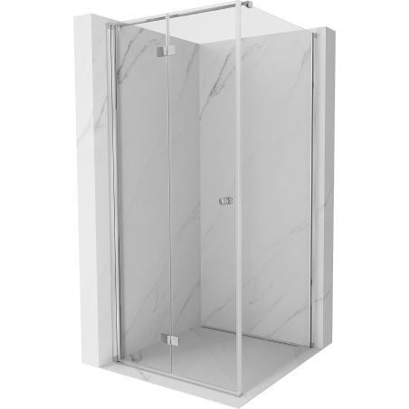 Сгъваема душ кабина Mexen Mist-F T лява 70 x 70 см, прозрачна, хром - 8A6T-070-070-01-00-L