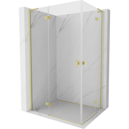 Mexen Mist-H L Duo душ кабина вратичка 70 x 115 см, прозрачна, златна четкана - 8A5L-070L-115P-55-00