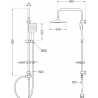 Mexen T17 душов колона, черна - 798171793-70