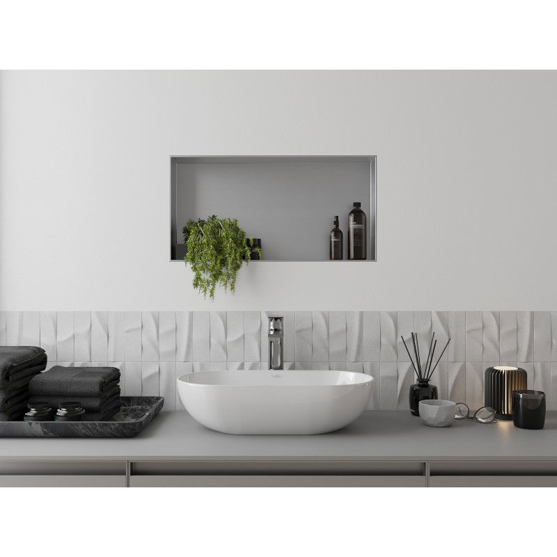 Mexen X-Wall-NR нишова полица без фланец 60 x 30 cm, инокс - 1911603010