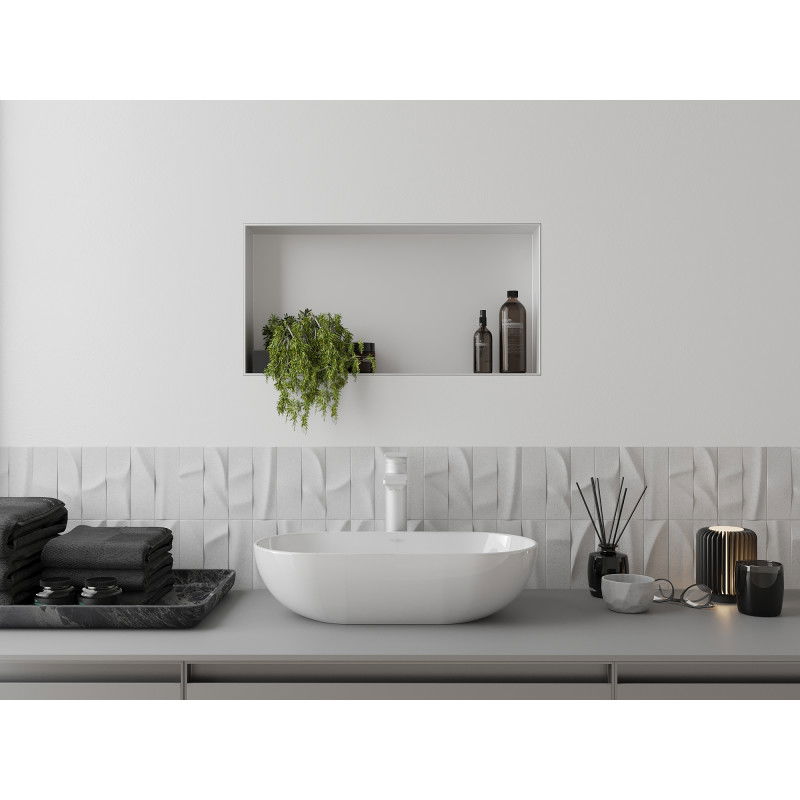 Mexen X-Wall-NR нишева лавица без яка 60 х 30 см, бяла - 1921603010