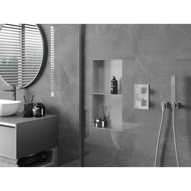 Mexen X-Wall-NR нишова полица без фланец с рафт 60 x 30 cm, неръждаема стомана - 1911603010S