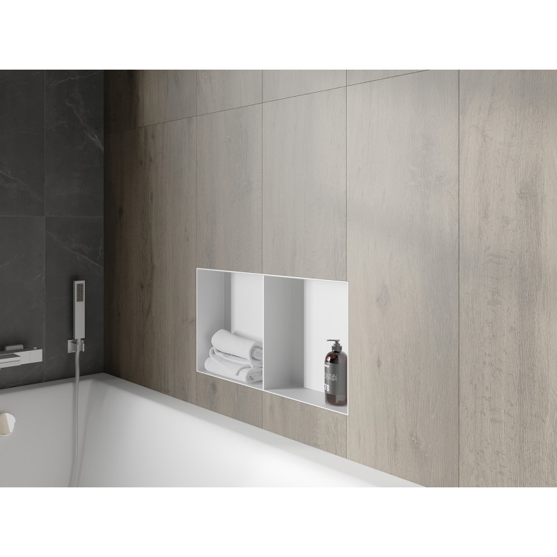 Mexen X-Wall-NR вдлъбната лавица без фланец с рафт 60 x 30 см, бяло - 1921603010S