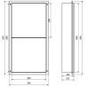 Mexen X-Wall-NR нишова полица без фланец с рафт 60 x 30 см, черна - 1971603010S
