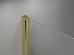 Mexen Mist-F сгъваеми душ врати дясни 120 cm, прозрачни, златисто четкосани - 8A6-120-000-55-00-P