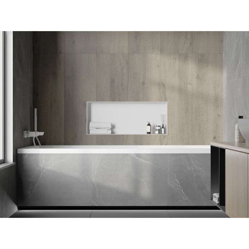 Mexen X-Wall-NR нишова полица без фланец 75 x 30 см, бяла - 1921753010